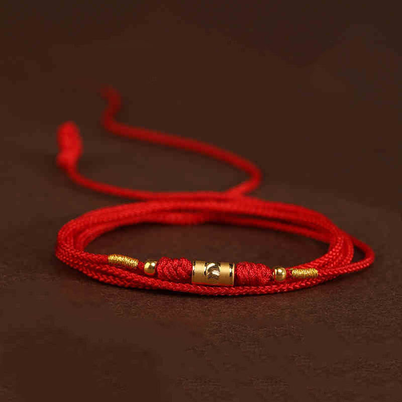Nimara Ritual 999 Solid Gold Red String Belly Chain
