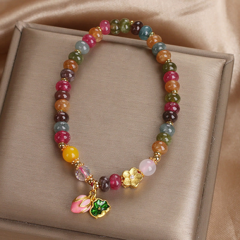 Nimara Ritual Tourmaline Lotus Seedpod Wisdom Bracelet