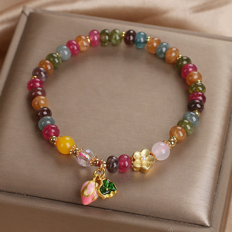Nimara Ritual Tourmaline Lotus Seedpod Wisdom Bracelet