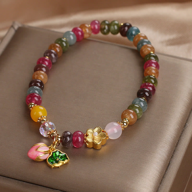 Nimara Ritual Tourmaline Lotus Seedpod Wisdom Bracelet