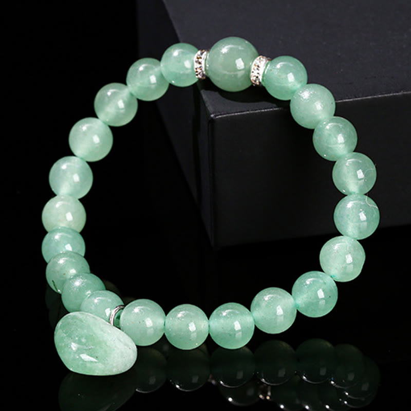 Nimara Ritual Various Crystal Green Aventurine Love Heart Balance Bracelet
