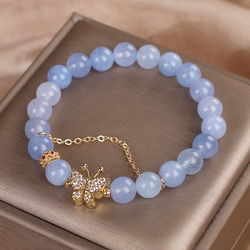 Nimara Ritual Aquamarine Butterfly Serenity Bracelet