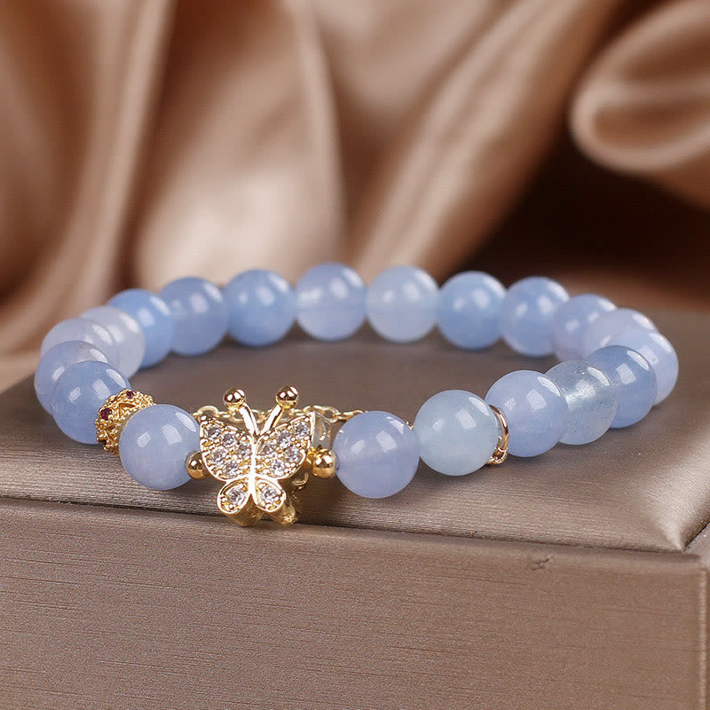 Nimara Ritual Aquamarine Butterfly Serenity Bracelet