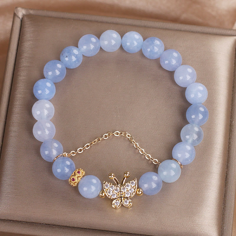 Nimara Ritual Aquamarine Butterfly Serenity Bracelet