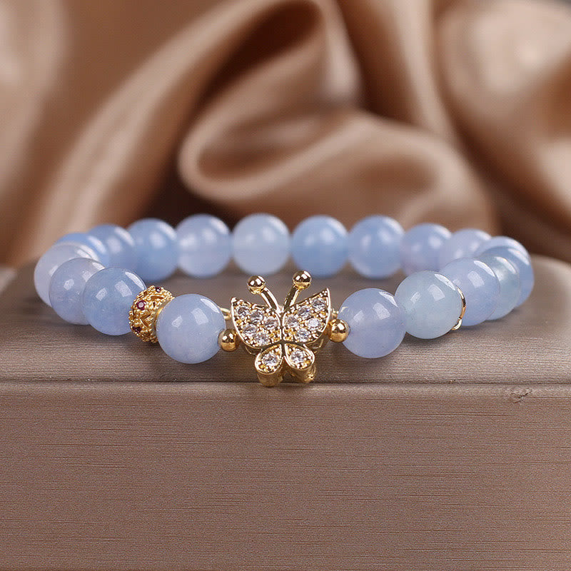 Nimara Ritual Aquamarine Butterfly Serenity Bracelet