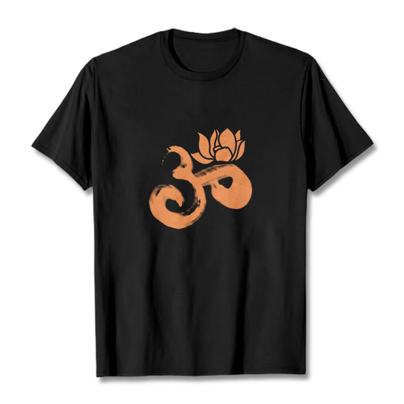 Nimara Ritual OM Lotus Flower Cotton Tee T-shirt