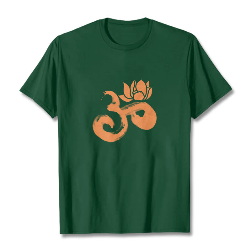 Nimara Ritual OM Lotus Flower Cotton Tee T-shirt
