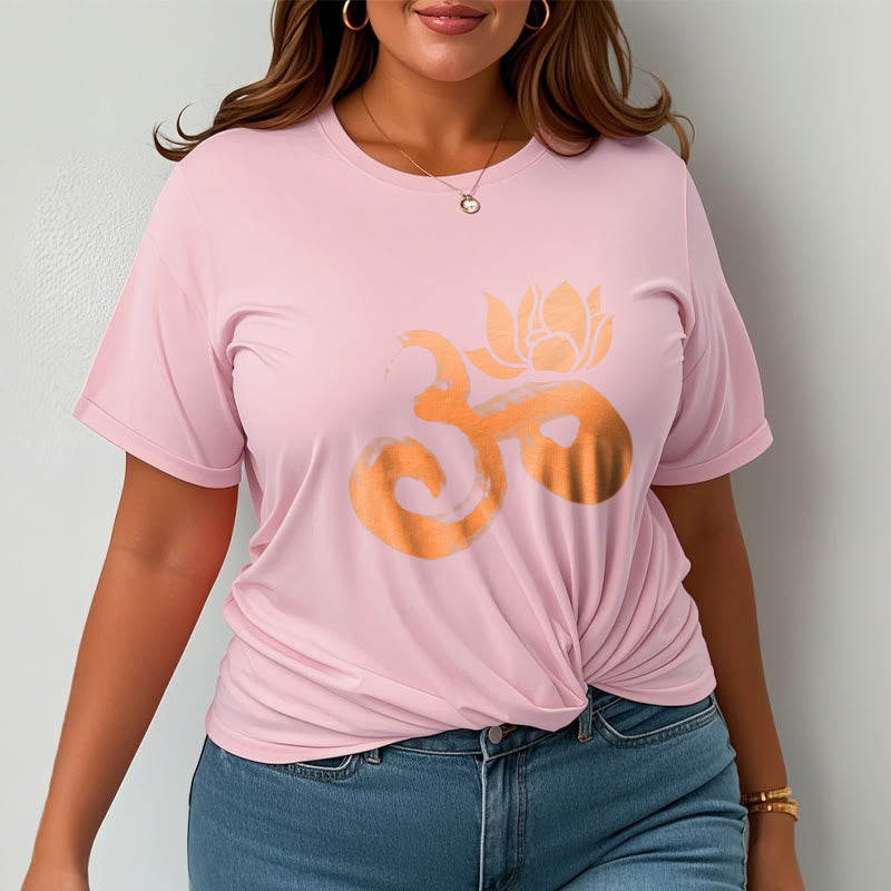 Nimara Ritual OM Lotus Flower Cotton Tee T-shirt