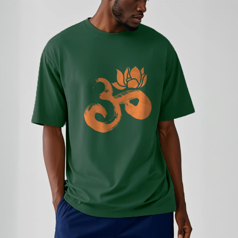Nimara Ritual OM Lotus Flower Cotton Tee T-shirt