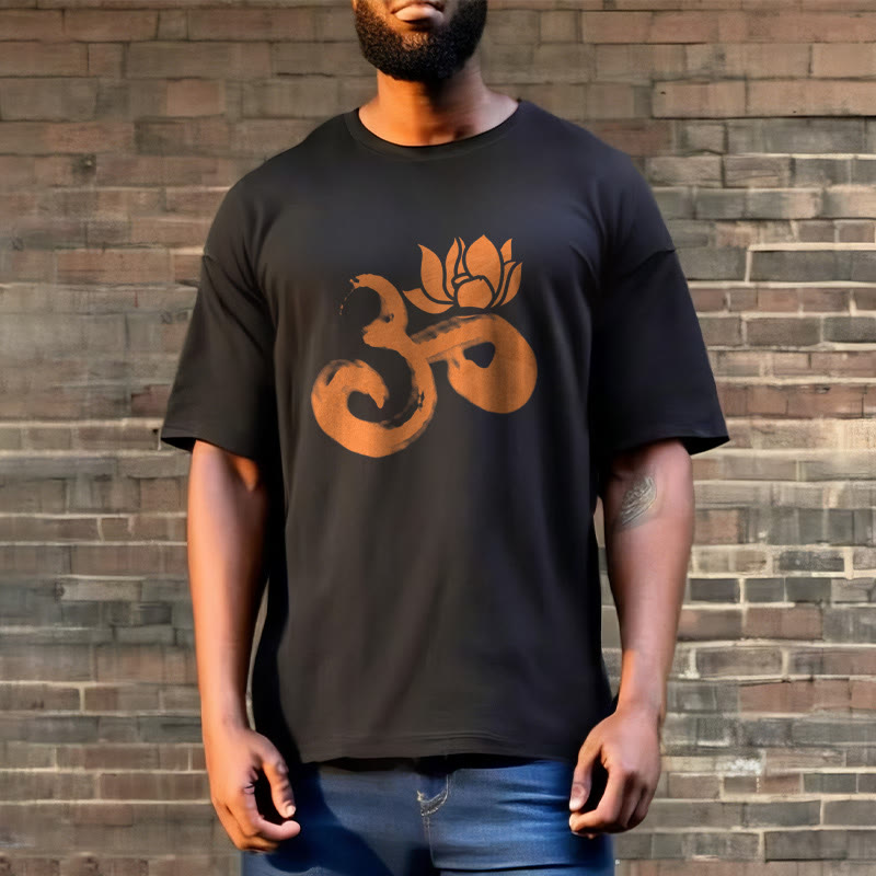 Nimara Ritual OM Lotus Flower Cotton Tee T-shirt