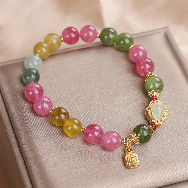 Nimara Ritual Tourmaline Fu Character Love Bracelet