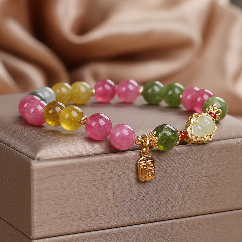 Nimara Ritual Tourmaline Fu Character Love Bracelet