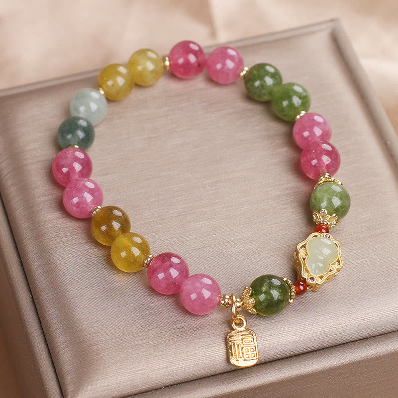 Nimara Ritual Tourmaline Fu Character Love Bracelet