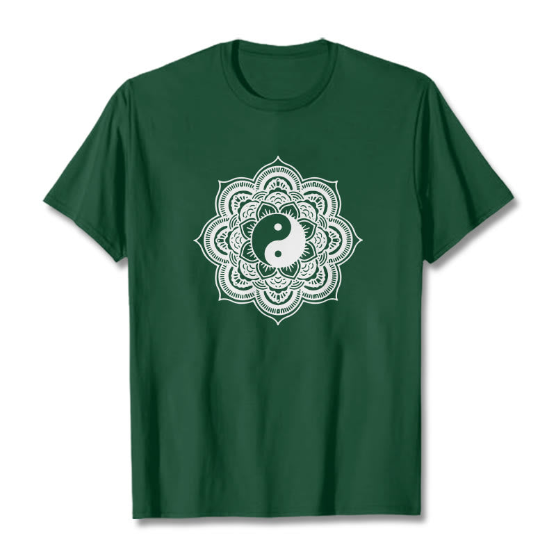 Nimara Ritual Mandala Yin Yang Cotton Tee T-shirt