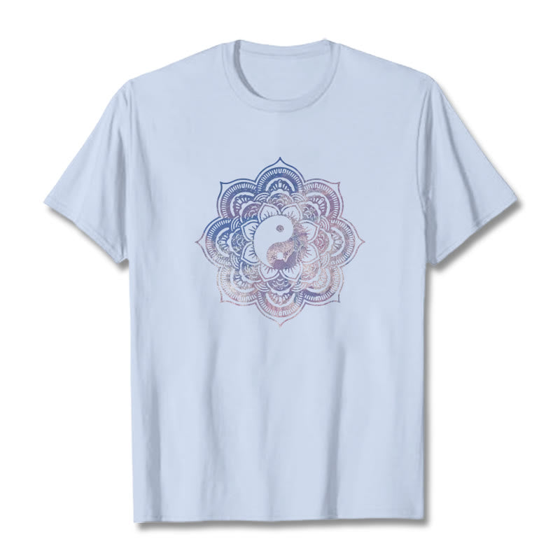 Nimara Ritual Mandala Yin Yang Cotton Tee T-shirt