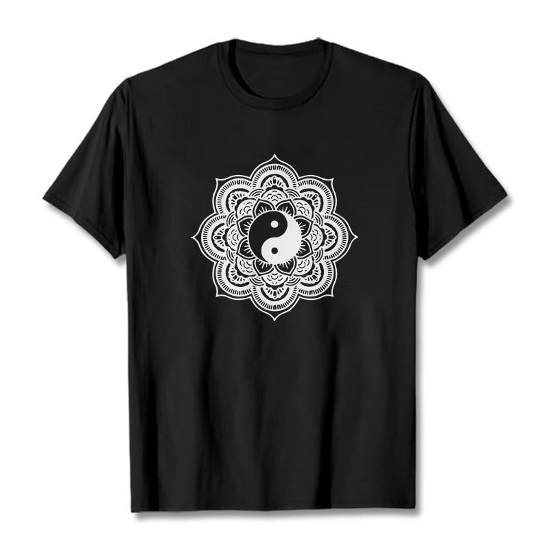 Nimara Ritual Mandala Yin Yang Cotton Tee T-shirt