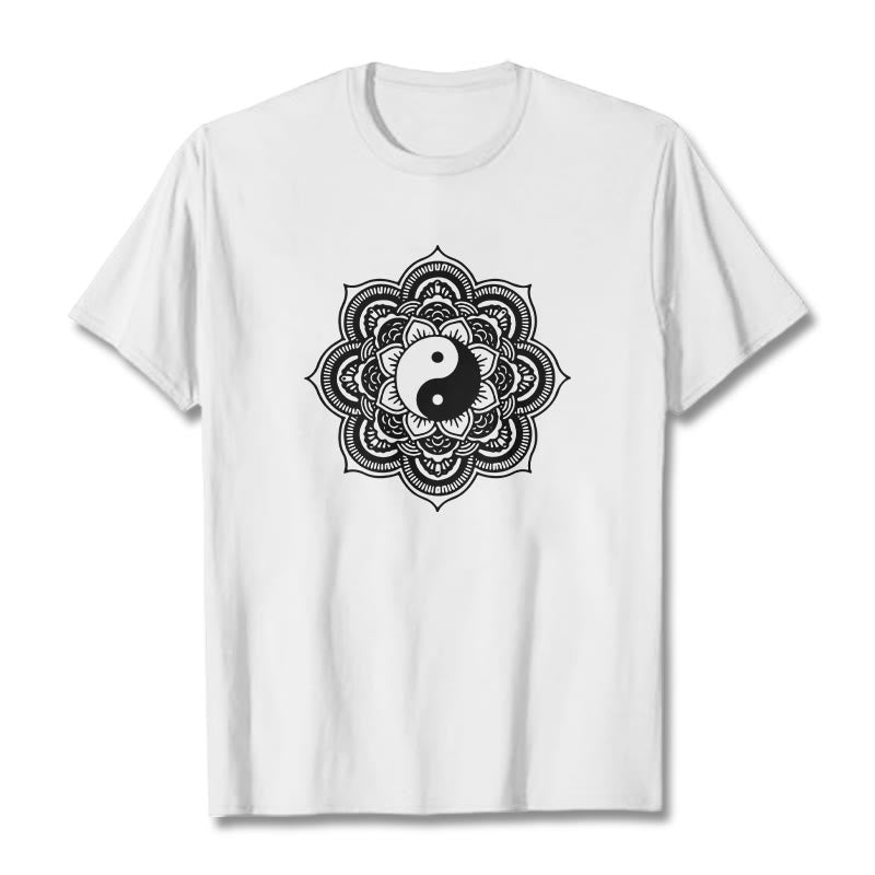 Nimara Ritual Mandala Yin Yang Cotton Tee T-shirt