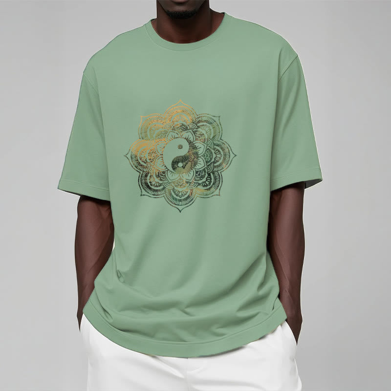 Nimara Ritual Mandala Yin Yang Cotton Tee T-shirt