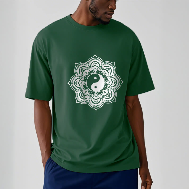 Nimara Ritual Mandala Yin Yang Cotton Tee T-shirt