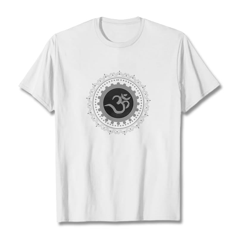 Nimara Ritual Om Mandala Pattern Cotton Tee T-shirt