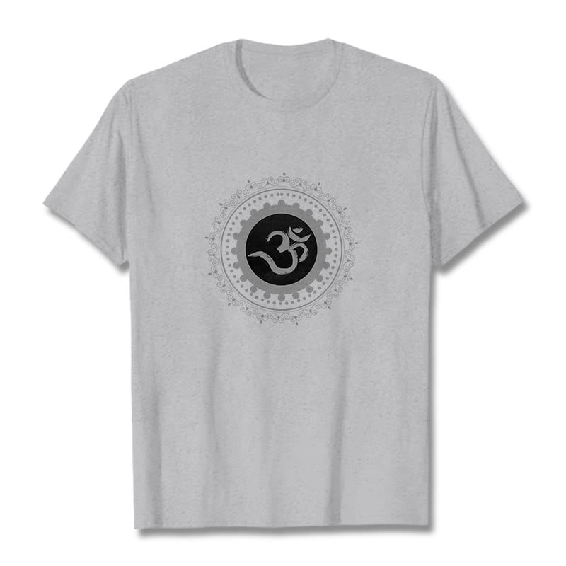 Nimara Ritual Om Mandala Pattern Cotton Tee T-shirt