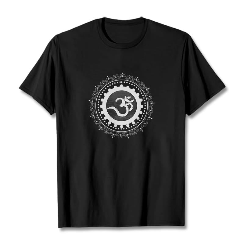 Nimara Ritual Om Mandala Pattern Cotton Tee T-shirt