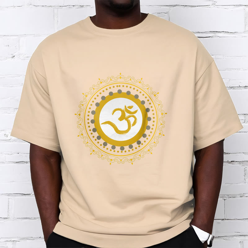 Nimara Ritual Om Mandala Pattern Cotton Tee T-shirt