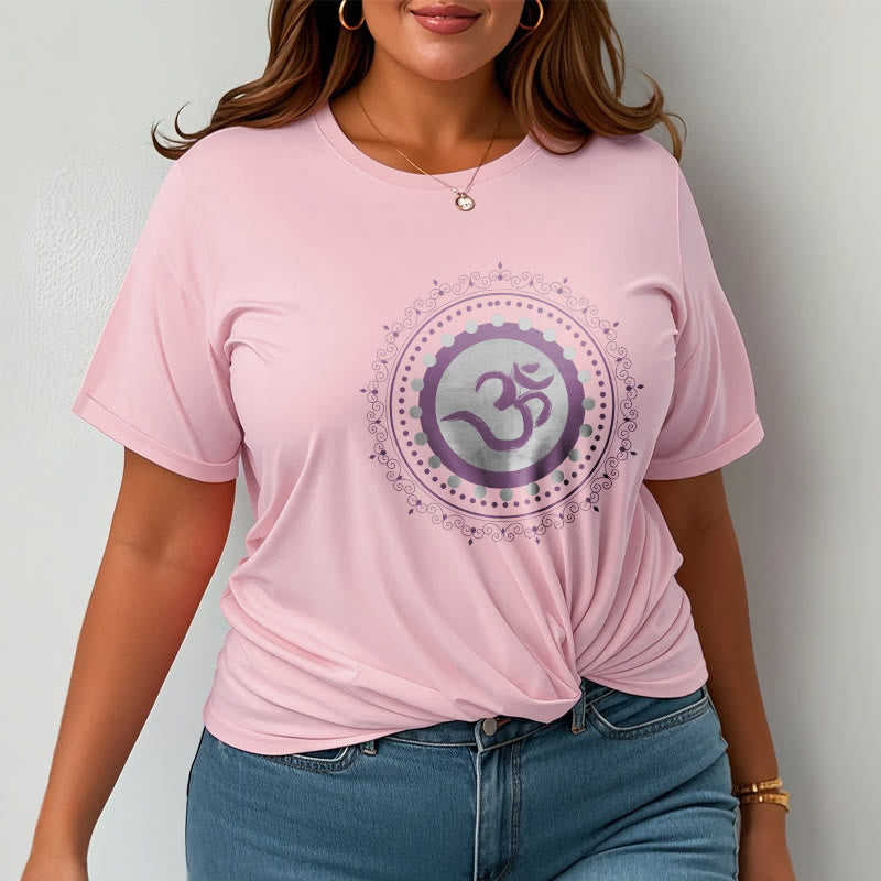 Nimara Ritual Om Mandala Pattern Cotton Tee T-shirt