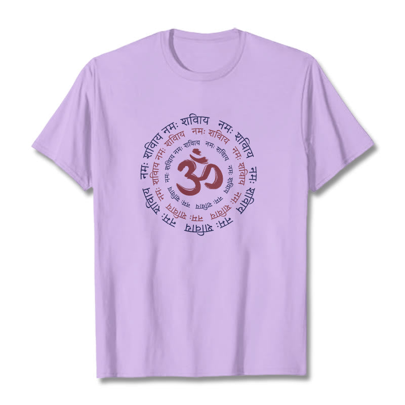 Nimara Ritual OM Mantra Character Sanskrit Cotton Tee T-shirt