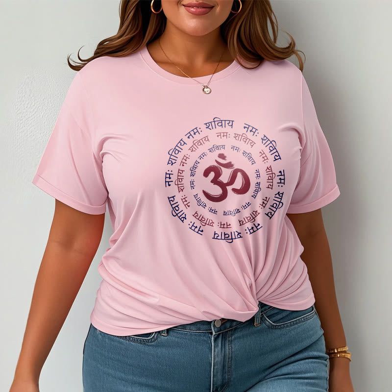 Nimara Ritual OM Mantra Character Sanskrit Cotton Tee T-shirt