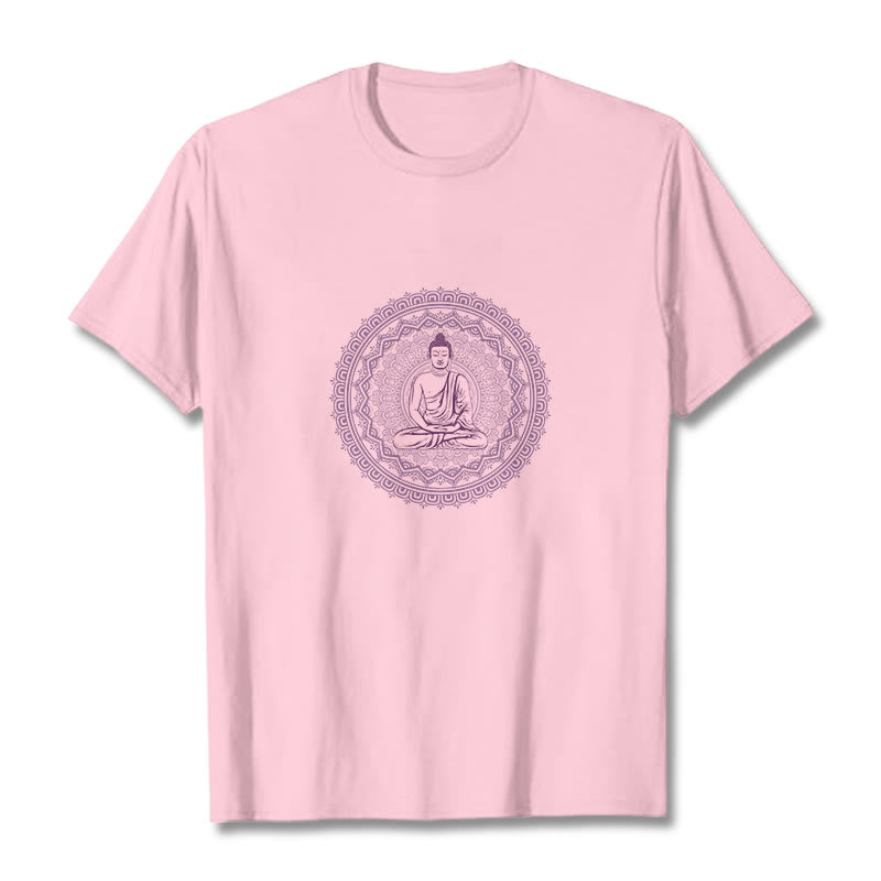 Nimara Ritual Mandala Buddha Cotton Tee T-shirt