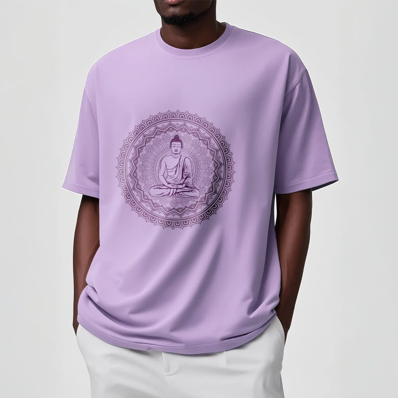 Nimara Ritual Mandala Buddha Cotton Tee T-shirt