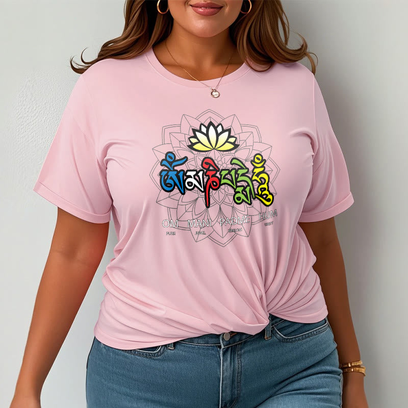 Nimara Ritual Om Mani Padme Hum Lotus Tee T-shirt