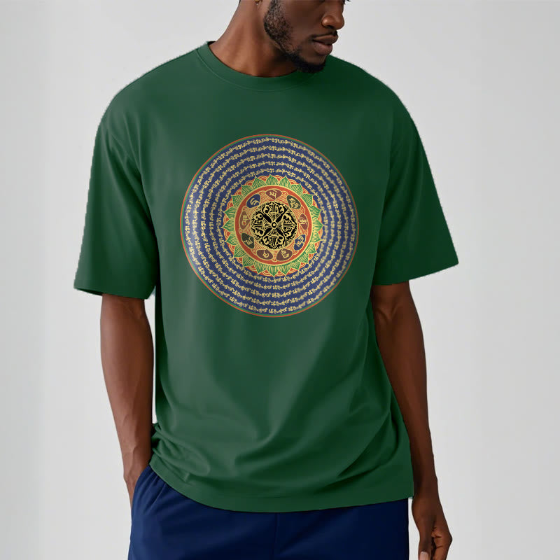 Nimara Ritual 108 Om Mani Padme Hum Mantra Sanskrit Tee T-shirt