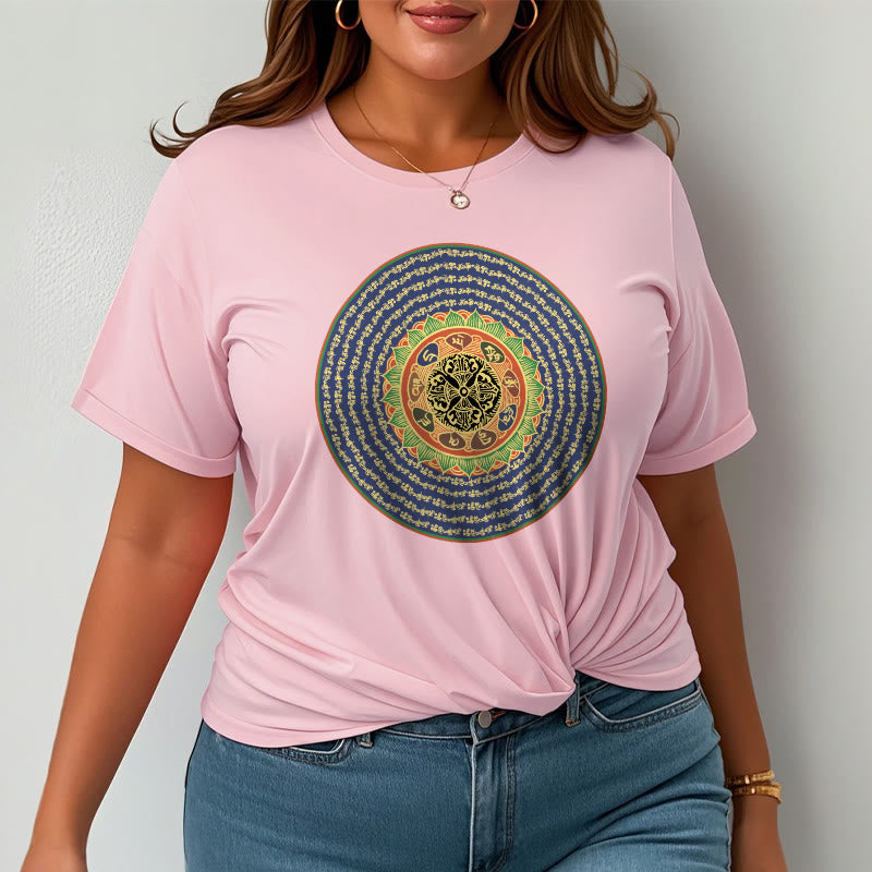 Nimara Ritual 108 Om Mani Padme Hum Mantra Sanskrit Tee T-shirt