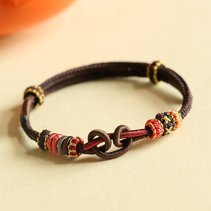 Nimara Ritual Handmade Ingot Pattern Braided String Protection Bracelet