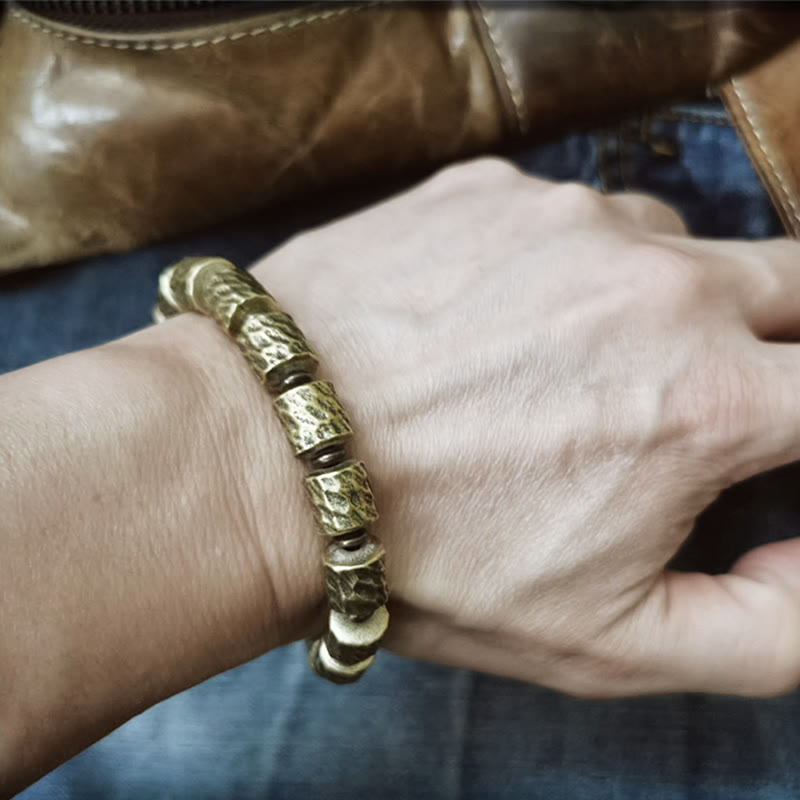 Nimara Ritual Copper Meteorite Crater Pattern Luck Bracelet