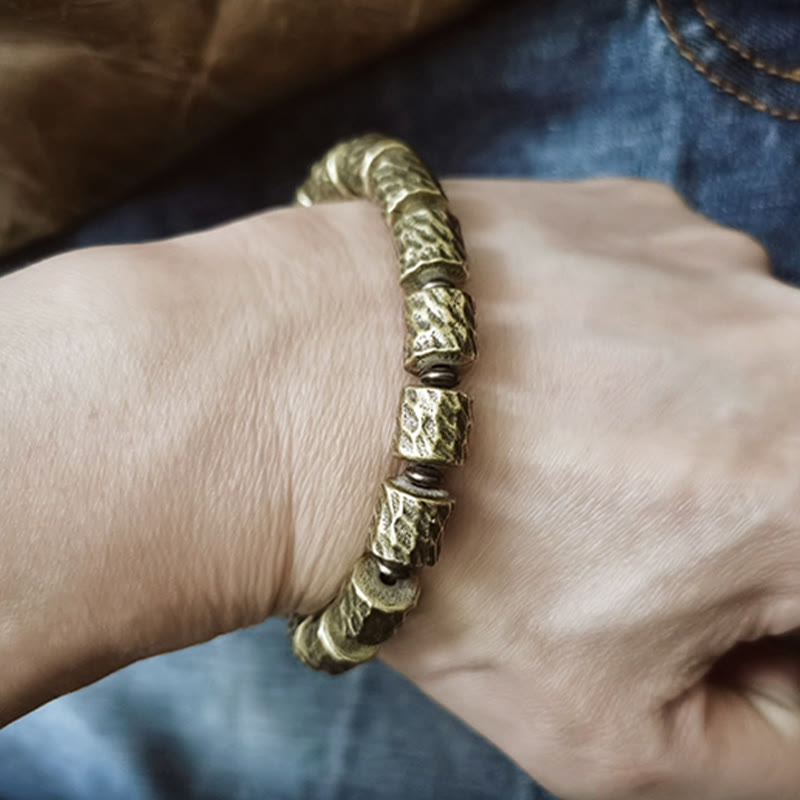 Nimara Ritual Copper Meteorite Crater Pattern Luck Bracelet
