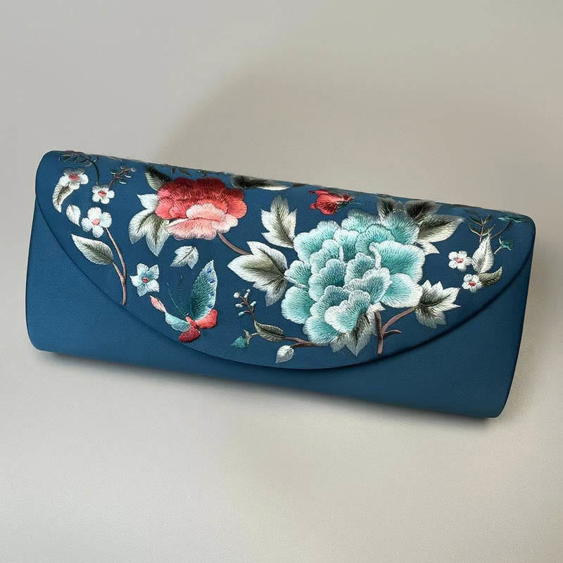 Nimara Ritual Peony Tulip Su Embroidery Wedding Shopping Purse Handbag Crossbody Bag