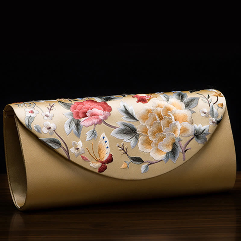 Nimara Ritual Peony Tulip Su Embroidery Wedding Shopping Purse Handbag Crossbody Bag