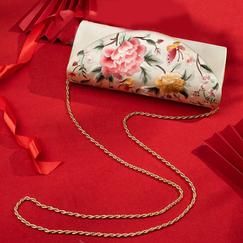 Nimara Ritual Peony Tulip Su Embroidery Wedding Shopping Purse Handbag Crossbody Bag