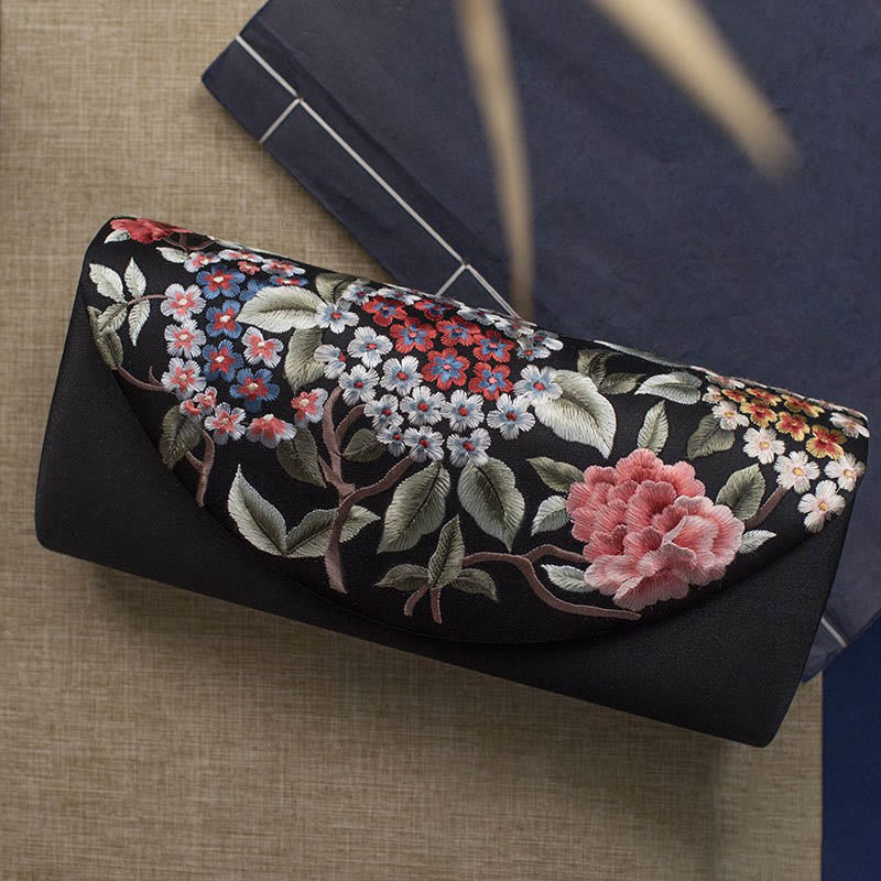 Nimara Ritual Hydrangea Su Embroidery Wedding Shopping Wallet Purse Handbag Crossbody Bag