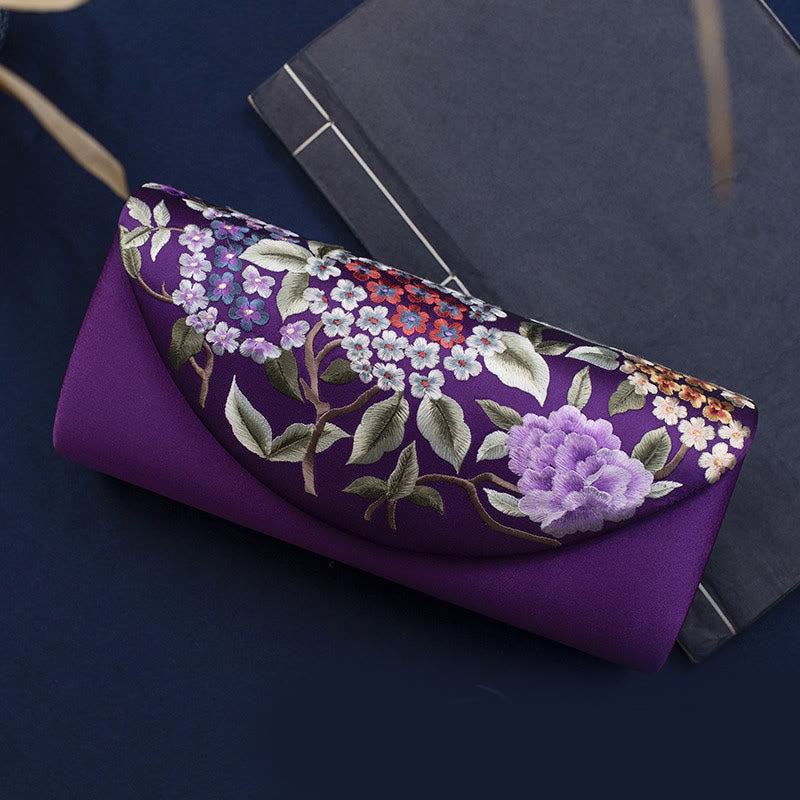 Nimara Ritual Hydrangea Su Embroidery Wedding Shopping Wallet Purse Handbag Crossbody Bag