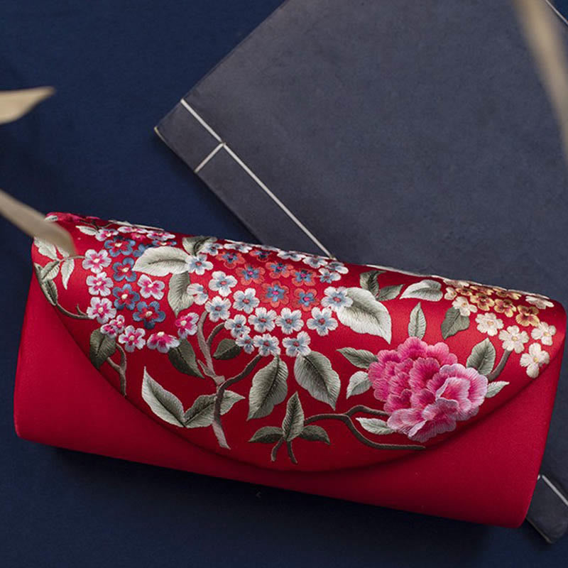 Nimara Ritual Hydrangea Su Embroidery Wedding Shopping Wallet Purse Handbag Crossbody Bag