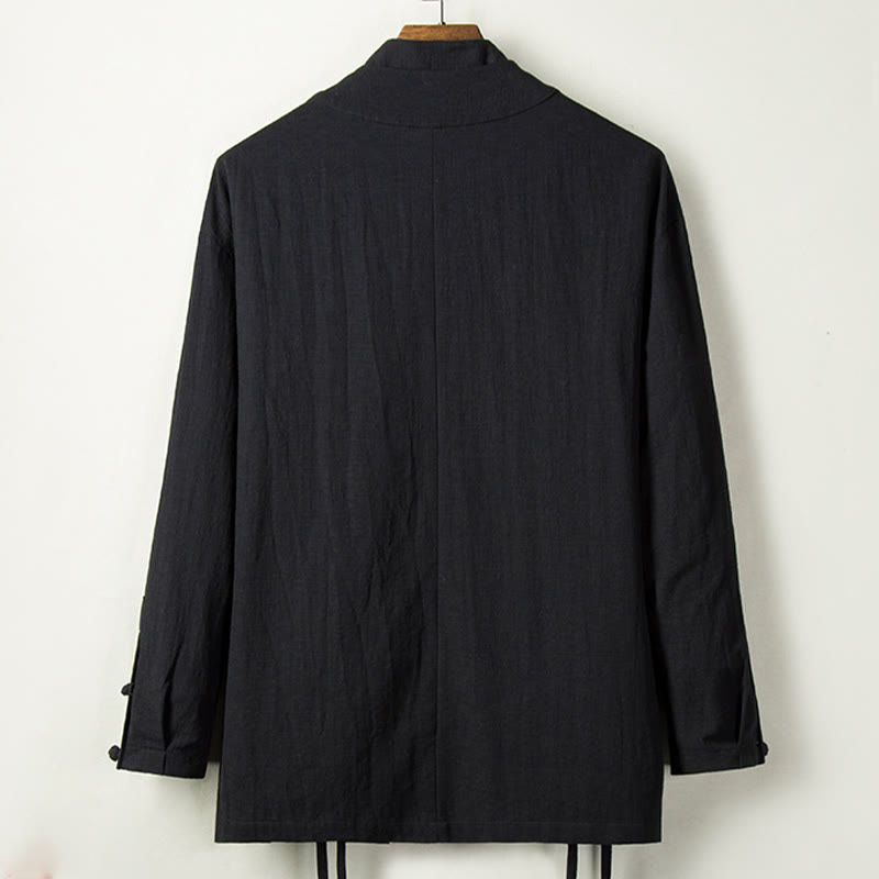 Nimara Ritual Fall Chinese Hanfu Cotton Linen Men Jacket Clothing