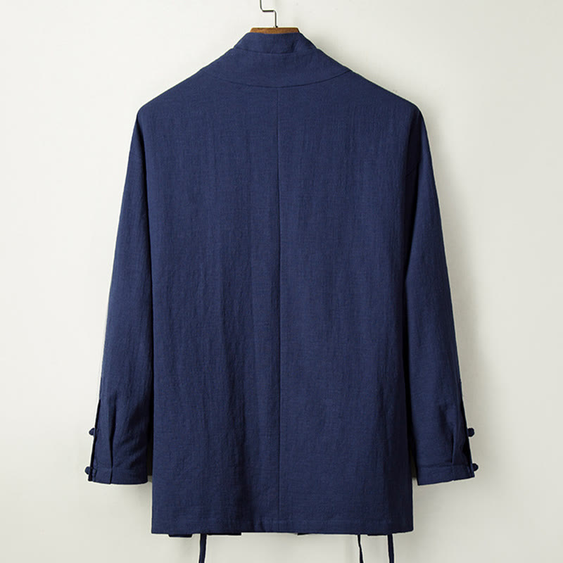 Nimara Ritual Fall Chinese Hanfu Cotton Linen Men Jacket Clothing