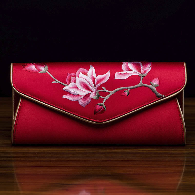 Nimara Ritual Magnolia Su Embroidery Wedding Shopping Purse Handbag Crossbody Bag