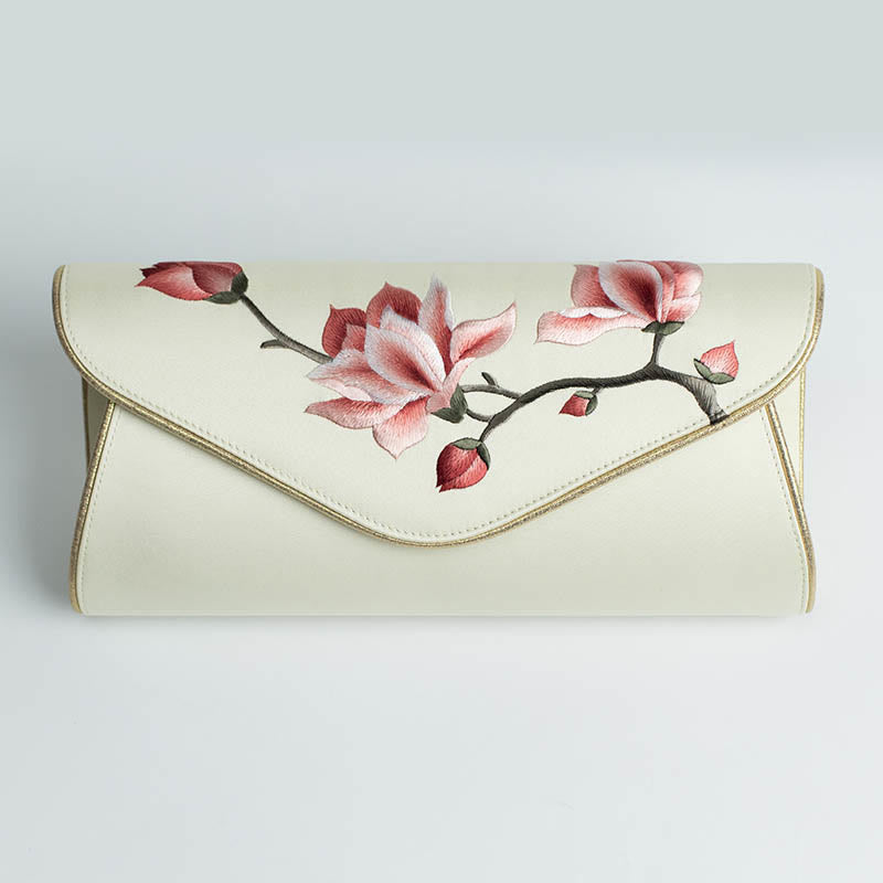 Nimara Ritual Magnolia Su Embroidery Wedding Shopping Purse Handbag Crossbody Bag