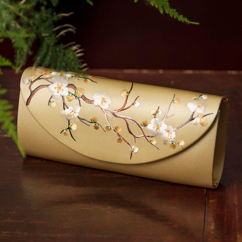 Nimara Ritual Plum Bossom Tulip Su Embroidery Wedding Shopping Purse Handbag Crossbody Bag
