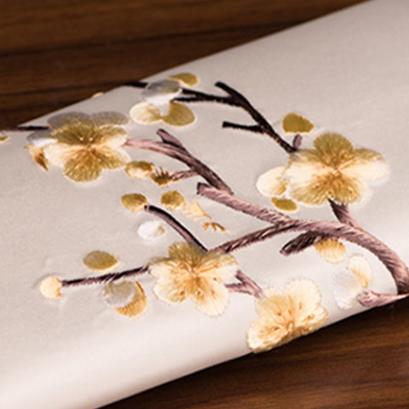 Nimara Ritual Plum Bossom Su Embroidery Journey Shopping Long Purse Handbag